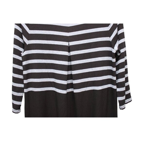 J Jill Wearever Collection Dress Medium Shift Striped Knit 3/4 Sleeve Stretch - Picture 11 of 13